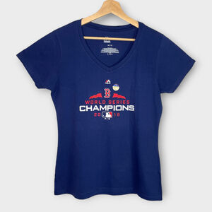 🍂🍁 Majestic Woman's 100% Cotton 2018 World Series Boston Red Sox T-Shirt M